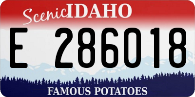 ID license plate E286018