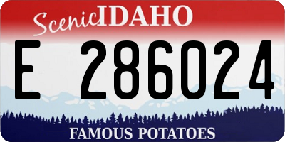 ID license plate E286024