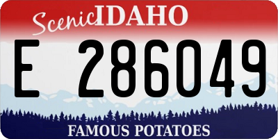 ID license plate E286049