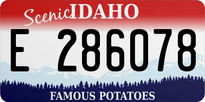 ID license plate E286078