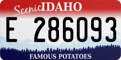 ID license plate E286093