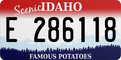 ID license plate E286118