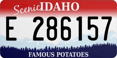 ID license plate E286157