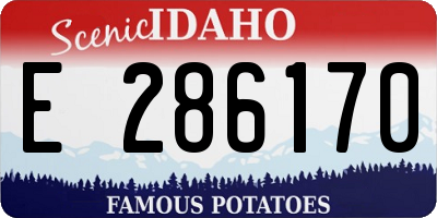 ID license plate E286170
