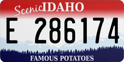 ID license plate E286174