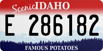ID license plate E286182