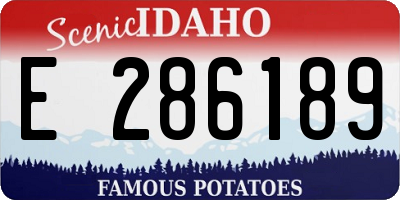 ID license plate E286189
