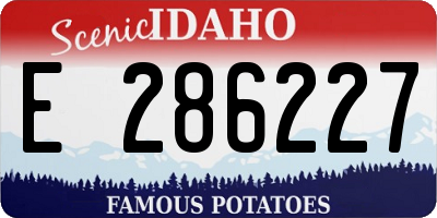 ID license plate E286227