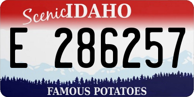 ID license plate E286257