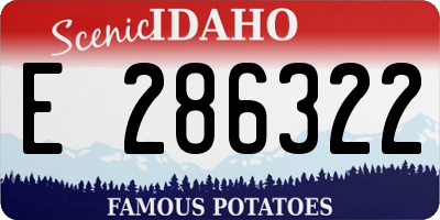 ID license plate E286322