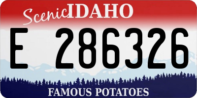ID license plate E286326