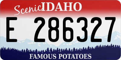 ID license plate E286327