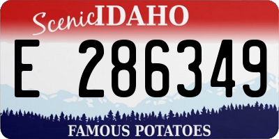 ID license plate E286349