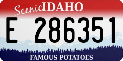 ID license plate E286351