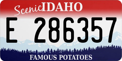 ID license plate E286357