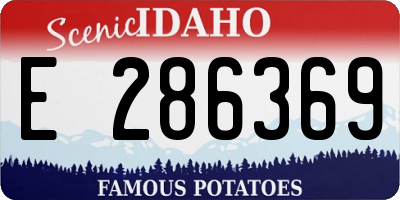 ID license plate E286369
