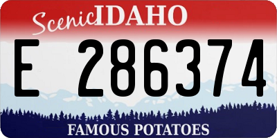 ID license plate E286374