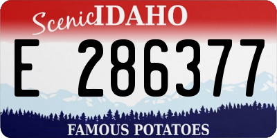 ID license plate E286377