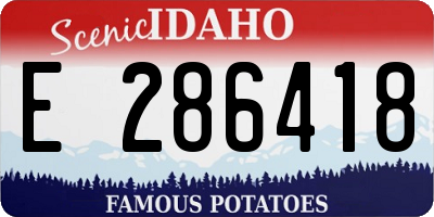 ID license plate E286418