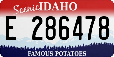 ID license plate E286478