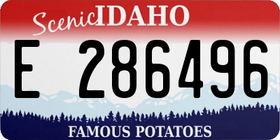 ID license plate E286496