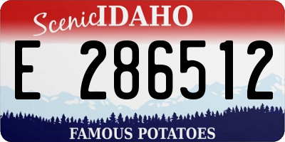 ID license plate E286512