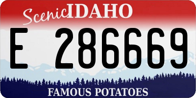 ID license plate E286669