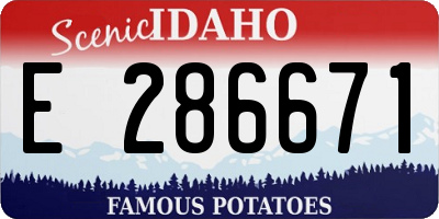 ID license plate E286671