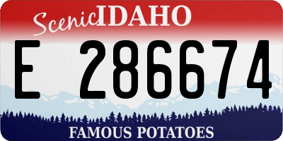 ID license plate E286674