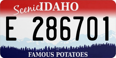 ID license plate E286701