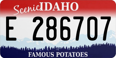 ID license plate E286707