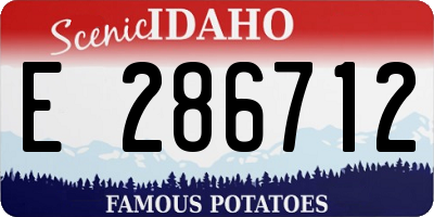ID license plate E286712