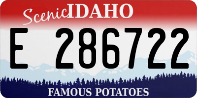 ID license plate E286722