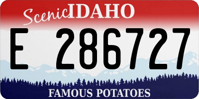 ID license plate E286727