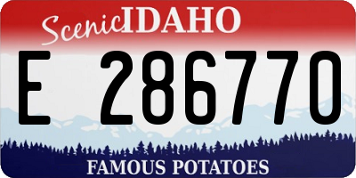 ID license plate E286770