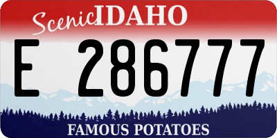 ID license plate E286777