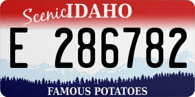 ID license plate E286782