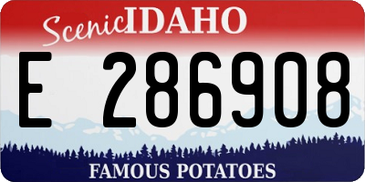 ID license plate E286908