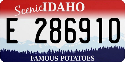 ID license plate E286910