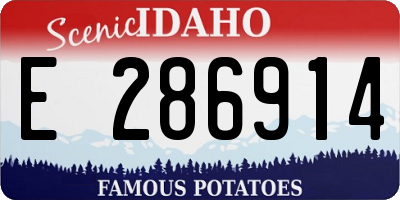 ID license plate E286914