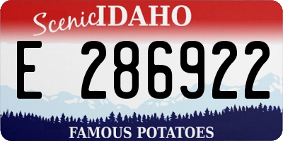 ID license plate E286922