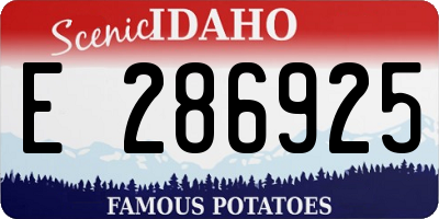ID license plate E286925