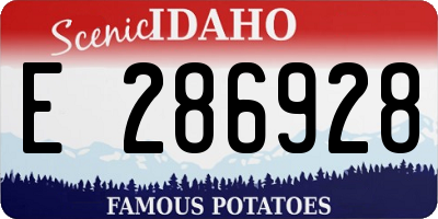 ID license plate E286928