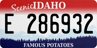 ID license plate E286932