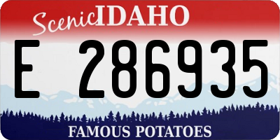 ID license plate E286935