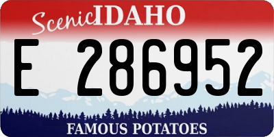 ID license plate E286952
