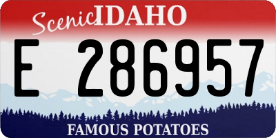 ID license plate E286957