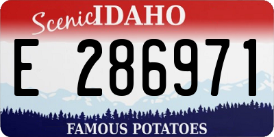 ID license plate E286971