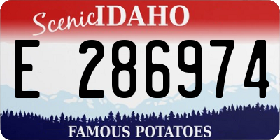 ID license plate E286974