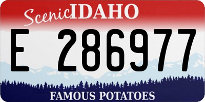 ID license plate E286977